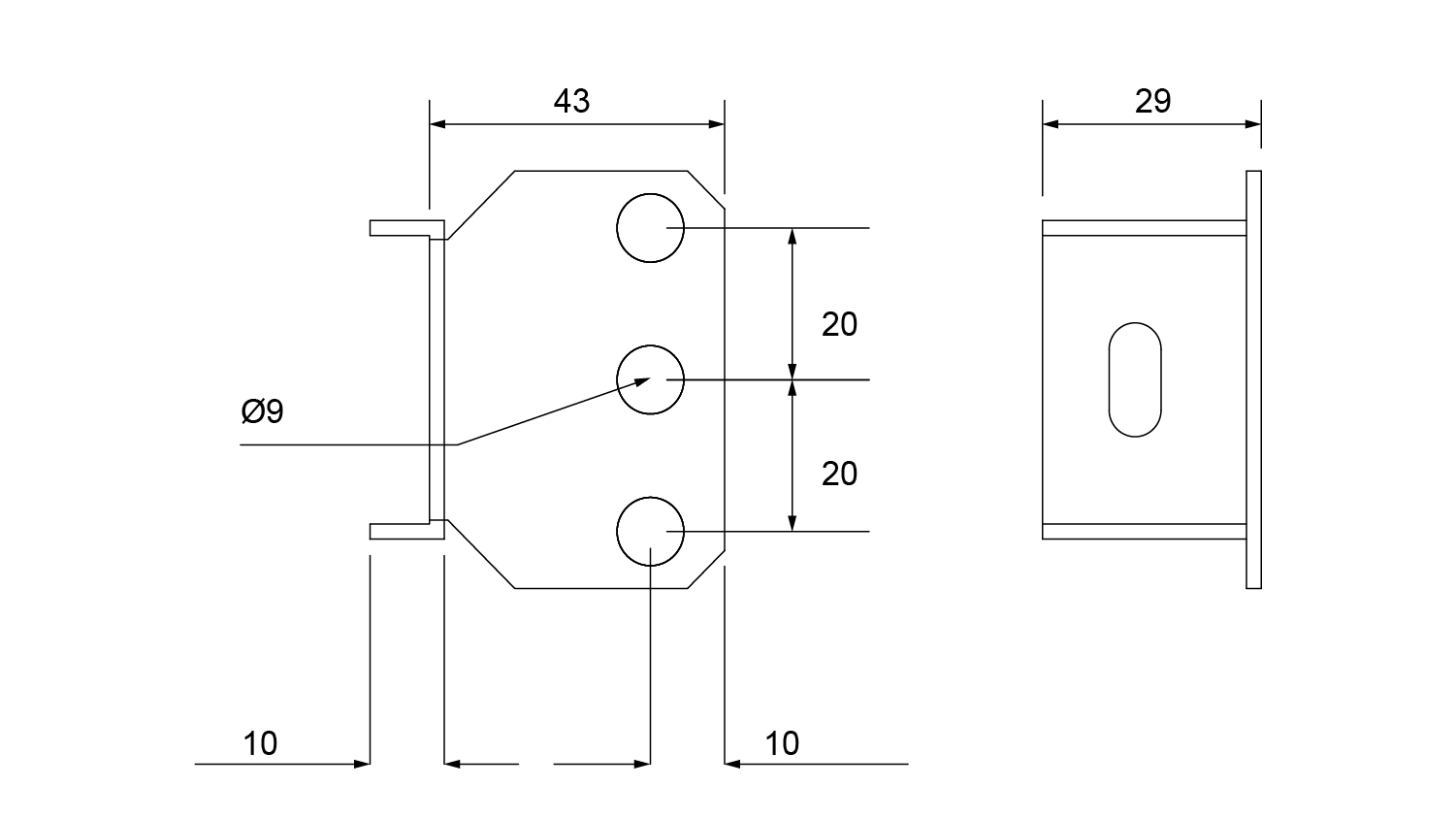 Tempa Pano | SSAS – Partial Mounting Plate Fixing Brackets AS FB 021