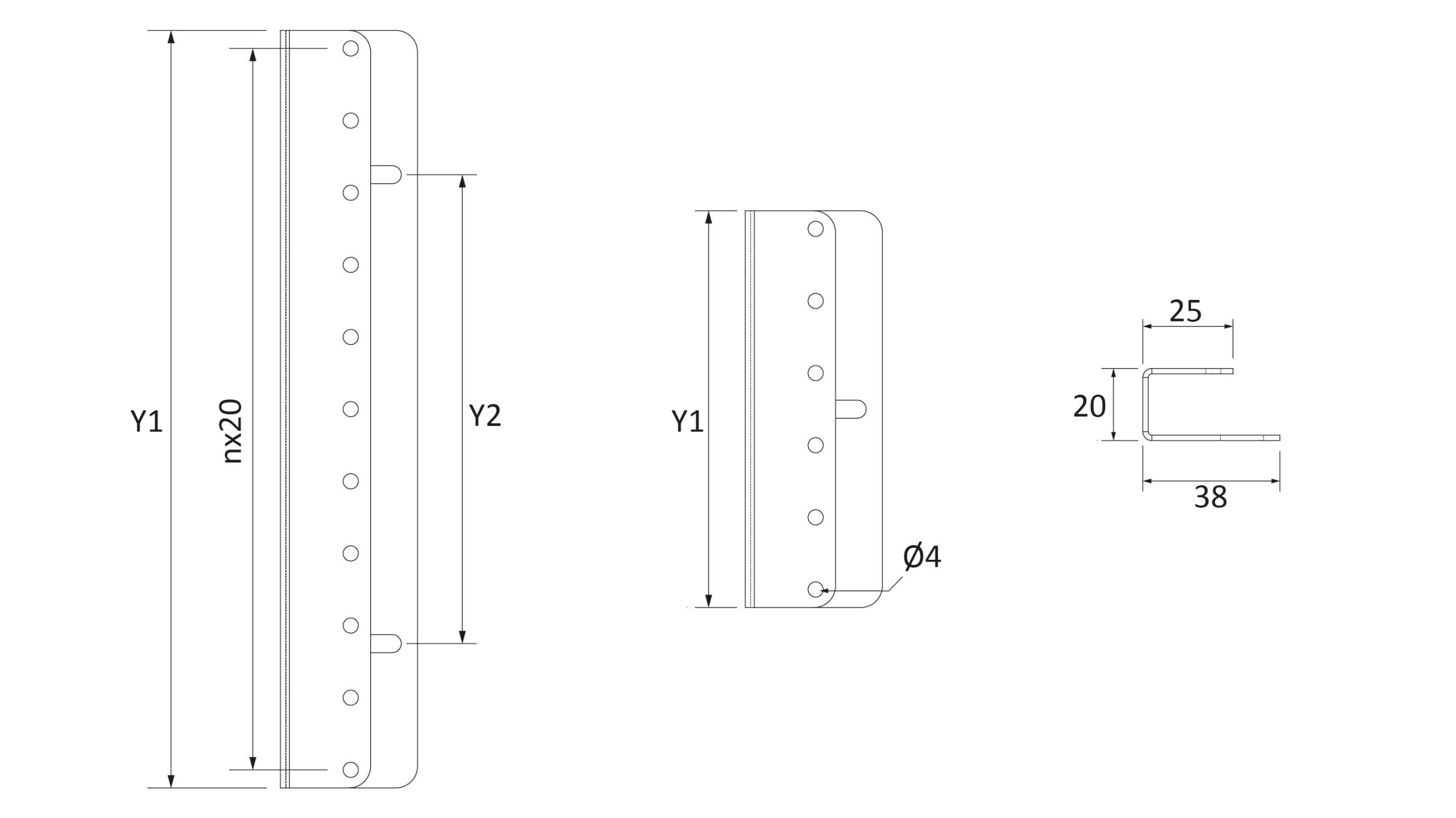 Tempa Pano | BK – Mounting Plate & Din Rail Fitting Brackets