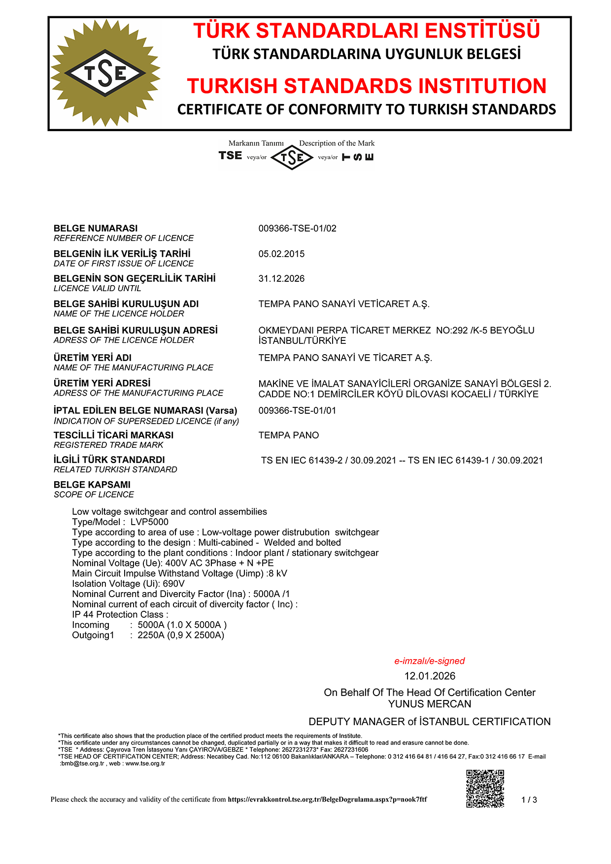 TS EN 61439-2 ENG