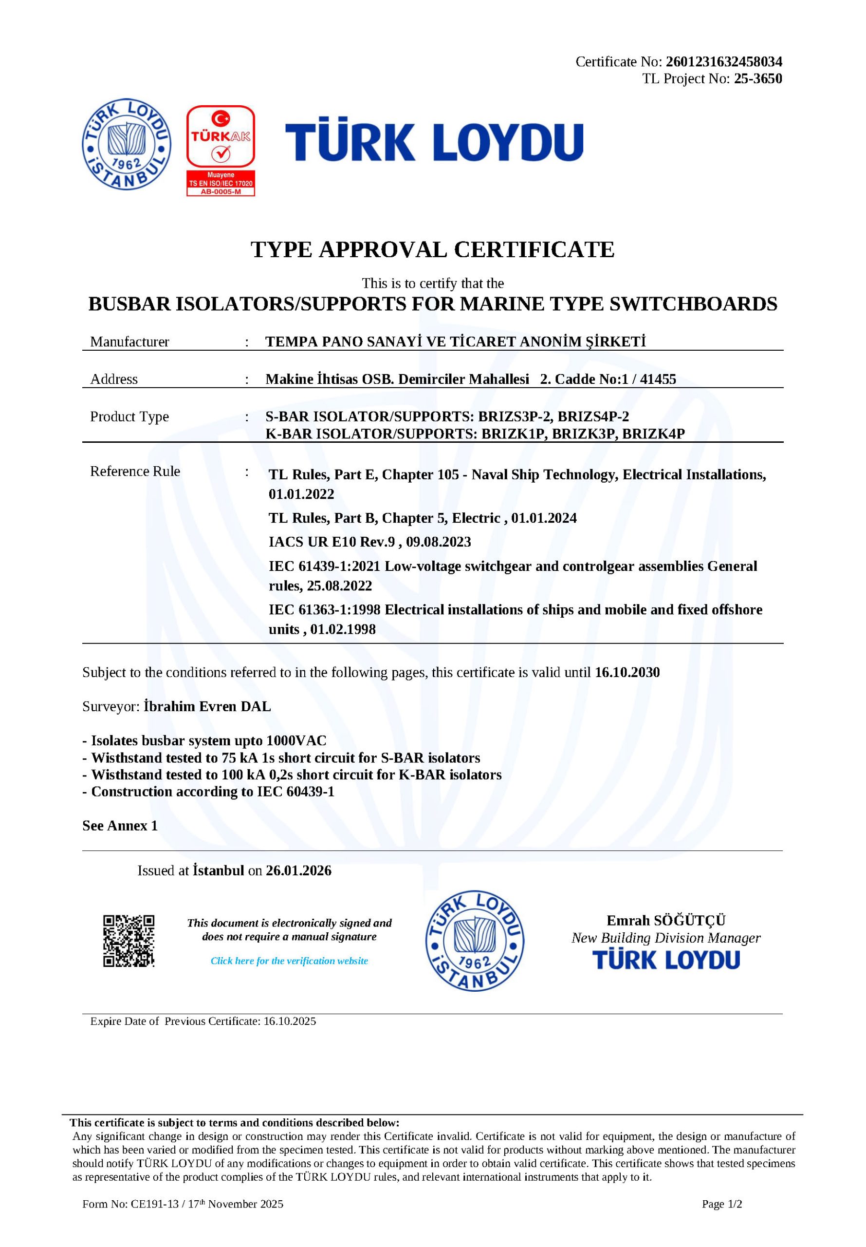 Turkish Lloyd Isolator